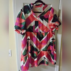 THML Abstract PRINTED DRESS XL
